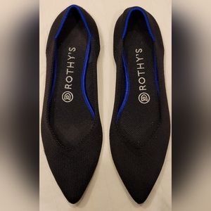 Rothys Black Knit 'The Point' Shoe sz. 8.5